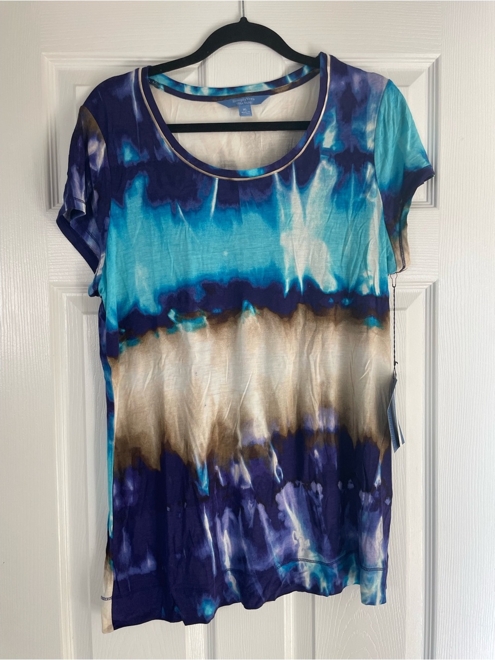Kohls Simply Vera Wang Tie-Dye Ombré Blue, Teal, Tan